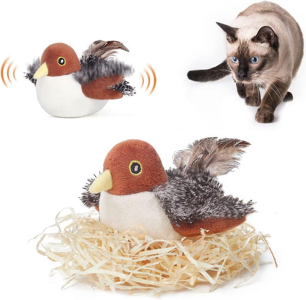 Flappy Bird - Sparrow Cat Toy Lifelike Chirping Sounds