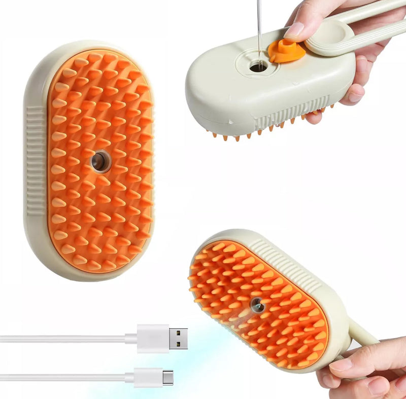 3 in 1 Cat Steam Brush Pet Grooming Dog Brush Electric Spray Massage Steamy AU