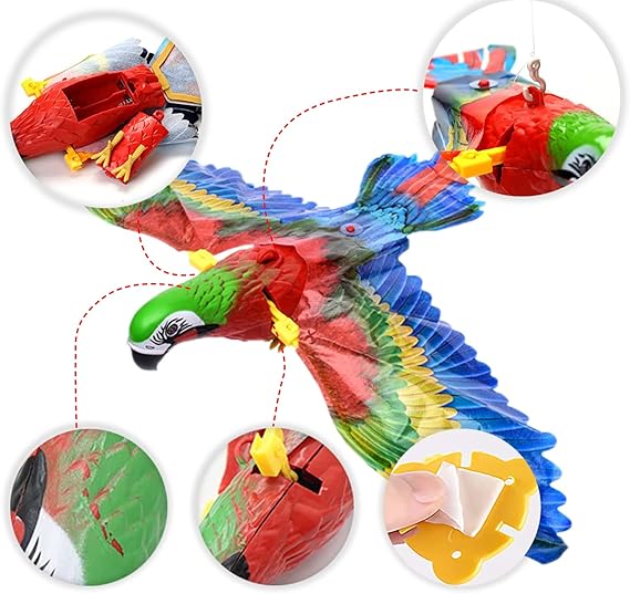 Flying Bird Cat Toy - Simulation Bird Interactive Cat Toy Electric Hanging Toy