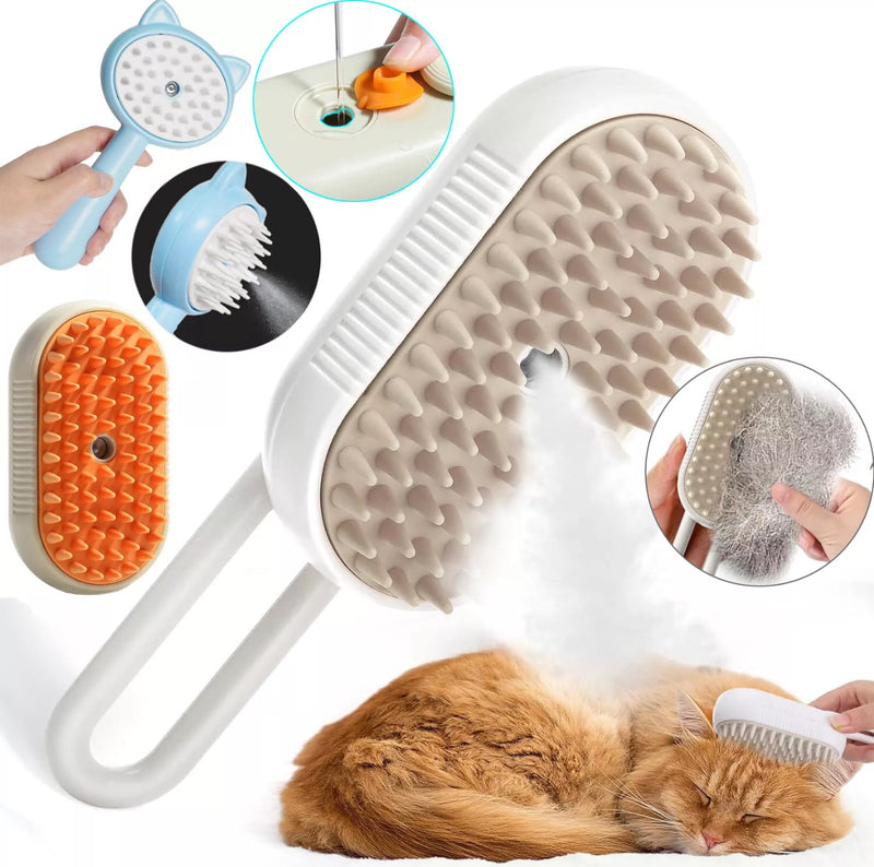 3 in 1 Cat Steam Brush Pet Grooming Dog Brush Electric Spray Massage Steamy AU