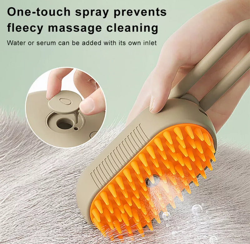 3 in 1 Cat Steam Brush Pet Grooming Dog Brush Electric Spray Massage Steamy AU