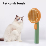 Pumpkin Pet Cleaning Brush Dog Cat Tangled Hair Removal (Orange Yellow)