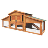 i.Pet Chicken Coop Rabbit Hutch 169cm x 52cm x 72cm Large House Outdoor Wooden Run Cage