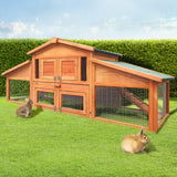 i.Pet Chicken Coop Rabbit Hutch 169cm x 52cm x 72cm Large House Outdoor Wooden Run Cage