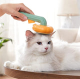 Pumpkin Pet Cleaning Brush Dog Cat Tangled Hair Removal (Orange Yellow)