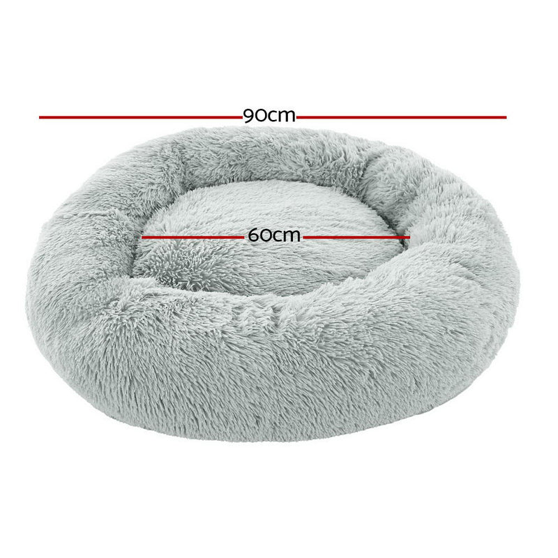 i.Pet Pet Bed Dog Cat 90cm Large Calming Soft Plush Bed