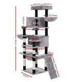 i.Pet Cat Tree 161cm Tower Scratching Post Scratcher Wood Condo House Play Bed