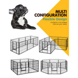 i.Pet 32" 8 Panel Dog Playpen Pet Exercise Cage Enclosure Fence Play Pen