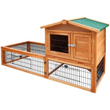 i.Pet Chicken Coop 155cm x 49cm x 90cm Rabbit Hutch Large Run Wooden Cage House Outdoor