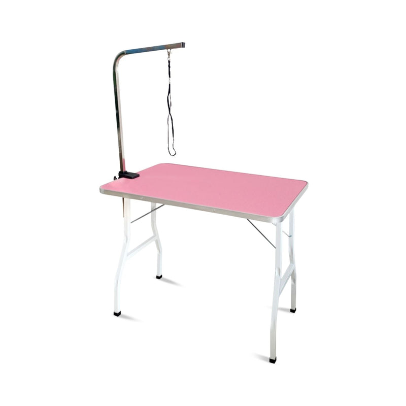 Floofi Pet Grooming Table 90cm Single Pole (Pink)