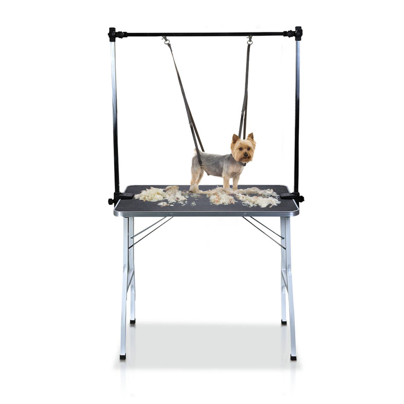 Floofi Pet Grooming Table 90cm Double Pole (Black)