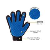 2in1 Pet Deshedding and Massage Glove - Dog or Cat Hair Grooming Right Hand Mitt