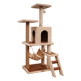 Furtastic 125cm Cat Tree Scratching Post - Beige