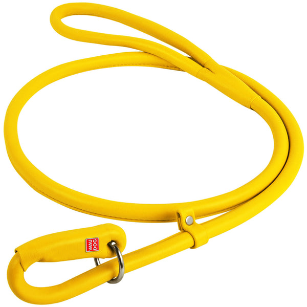 Waudog Leather Round Slip Leash L183CM YELLOW