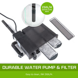 Aquarium Starfire Glass Fish Tank Set Filter Pump 39L