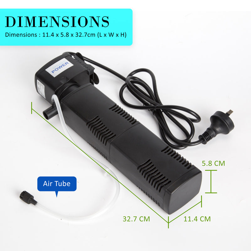 Aquarium Submersible Filter Pond Pump 1200L/H 22W 1.6m