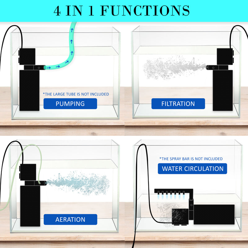 Aquarium Submersible Filter Pond Pump 1600L/H 35W 2.5m