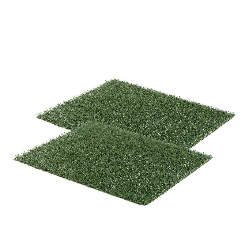 2 Grass Mats for Pet Dog Potty Tray Training Toilet