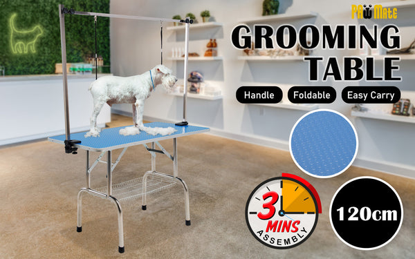 Pet Dog Cat Grooming Salon Dual Table 120cm BLUE