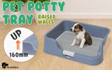 Dog Pet Potty Tray Training Toilet with Raised Walls T1