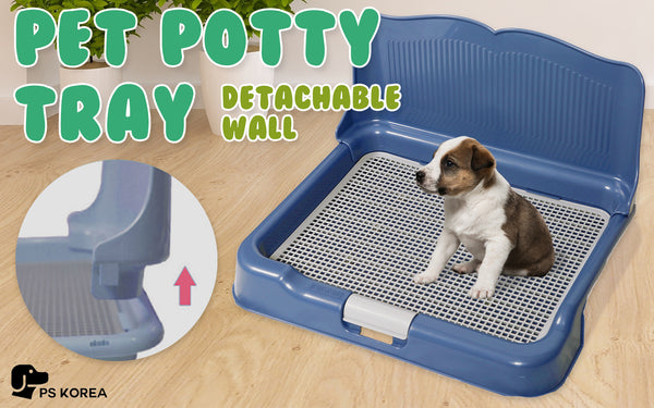 Dog Pet Potty Tray Training Toilet Detachable Wall T2