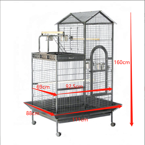 YES4PETS 160cm XL Bird Cage Pet Parrot Aviary Perch Castor Wheels