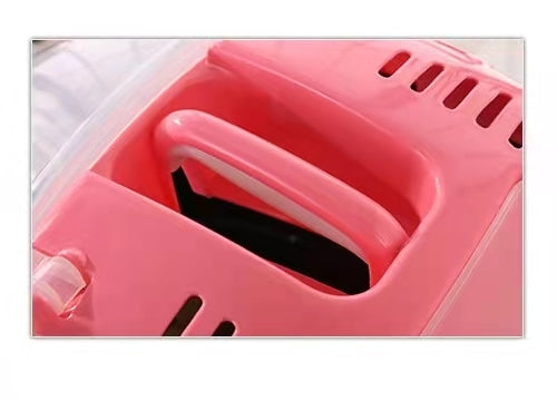 YES4PETS Small Portable Travel Dog Cat Crate Pet Carrier Cage Comfort With Mat-Pink