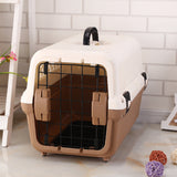 YES4PETS Portable Plastic Dog Cat Pet Pets Carrier Travel Cage With Tray