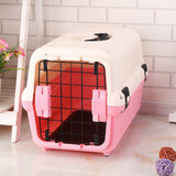 YES4PETS Portable Plastic Dog Cat Pet Pets Carrier Travel Cage With Tray