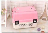 YES4PETS Portable Plastic Dog Cat Pet Pets Carrier Travel Cage With Tray