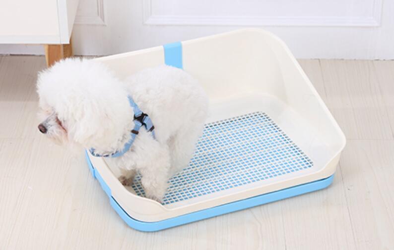 YES4PETS Medium Portable Dog Potty Training Tray Pet Puppy Toilet Loo Pad Mat With Wall