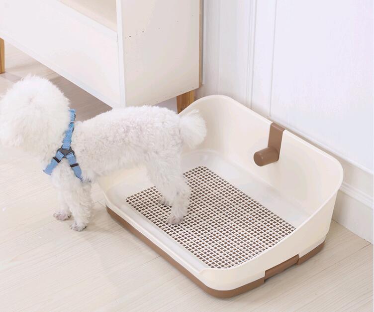 YES4PETS Medium Portable Dog Potty Training Tray Pet Puppy Toilet Loo Pad Mat With Wall