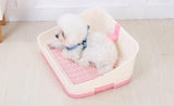 YES4PETS Medium Portable Dog Potty Training Tray Pet Puppy Toilet Loo Pad Mat With Wall