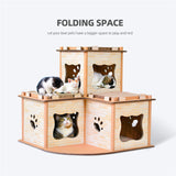 YES4PETS Cat Cardboard House Tower Condo Scratcher Pet Post Pad Mat Furniture