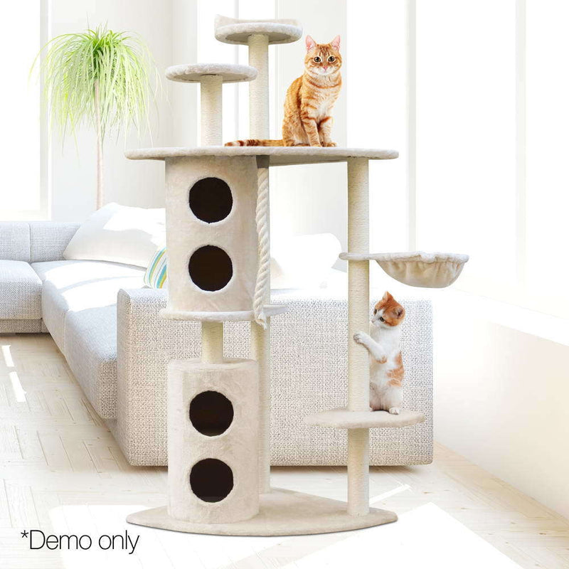 YES4PETS 170cm XL Multi Level Cat Scratching Post Tree Post House Tower-Beige