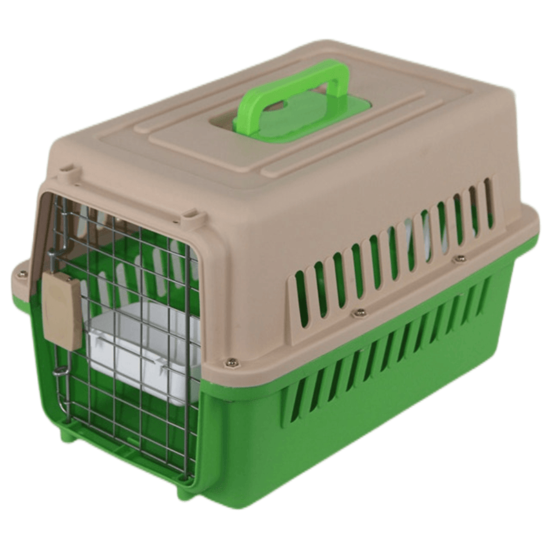 YES4PETS New Medium Dog Cat Rabbit Crate Pet Airline Carrier Cage With Bowl & Tray