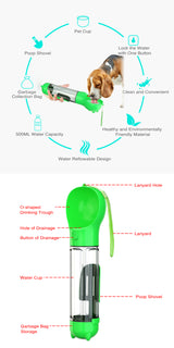 YES4PETS 4 in 1 Portable Pet Dog Puppy Cat Drinking Mug Water Feeder Bottle Valve Travel Bottle