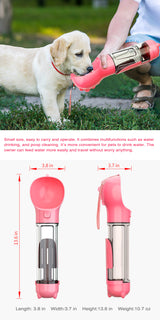 YES4PETS 4 in 1 Portable Pet Dog Puppy Cat Drinking Mug Water Feeder Bottle Valve Travel Bottle