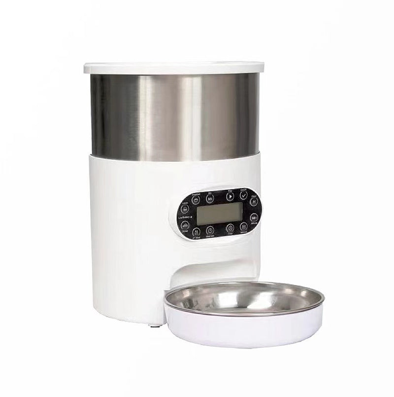 YES4PETS Electric Automatic Pet Dog Cat Rabbit Feeder Stainless Steel Dispenser