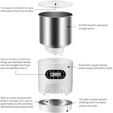 YES4PETS Electric Automatic Pet Dog Cat Rabbit Feeder Stainless Steel Dispenser