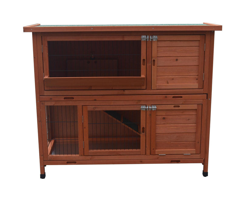 YES4PETS 120cm XL Double Storey Rabbit Hutch Guinea Pig Cage , Ferret cage Cat W Pull Out Tray