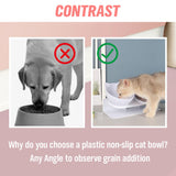 Double Cat Bowl Pet Bowl Stand Dog Elevated Feeder Food Water Raised Lifted