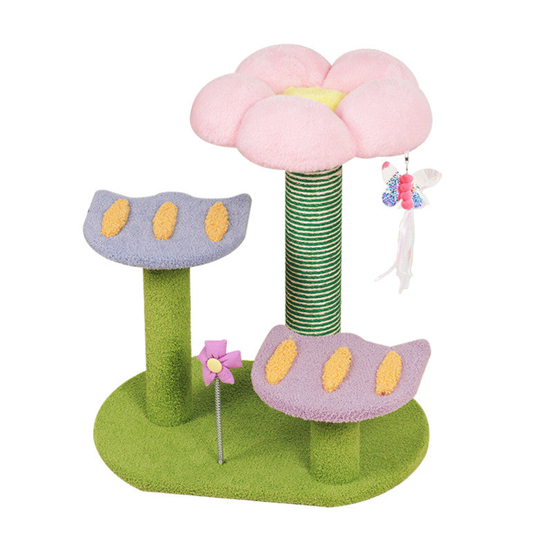 Tulip Cat Tree Tower Scratching Post Scratcher Kitten Play Condo House