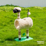 Sheep Cat Tree Tower Scratching Post Scratcher Cats Condo House Cat Tunnel Bed