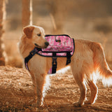 Ondoing Dog Backpack Harness Pet Carrier Saddle Bag Reflective Adjustable Outdoor Hiking