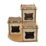 Cat Cardboard House Tree Tower Condo Scratcher Pet Post Pad Mat Furniture