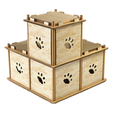 Cat Cardboard House Tree Tower Condo Scratcher Pet Post Pad Mat Furniture