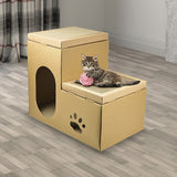 Cat Cardboard House Tree Tower Condo Scratcher Pet Post Pad Mat Furniture