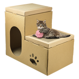 Cat Cardboard House Tree Tower Condo Scratcher Pet Post Pad Mat Furniture