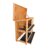 Large Rabbit Hutch with BASE Chicken Coop 2 Storey Guinea Pig Pet Cage House